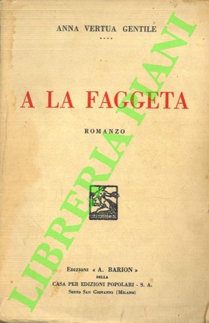 A la faggeta - Anna Vertua Gentile - copertina