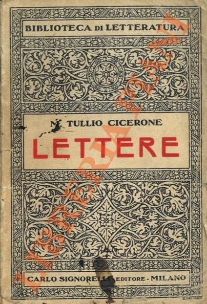 Lettere - M. Tullio Cicerone - copertina