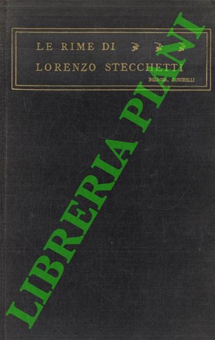 Le rime - Lorenzo Stecchetti - copertina