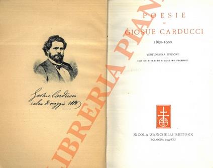 Poesie. 1850 - 1900. XX edizione - Giosuè Carducci - copertina