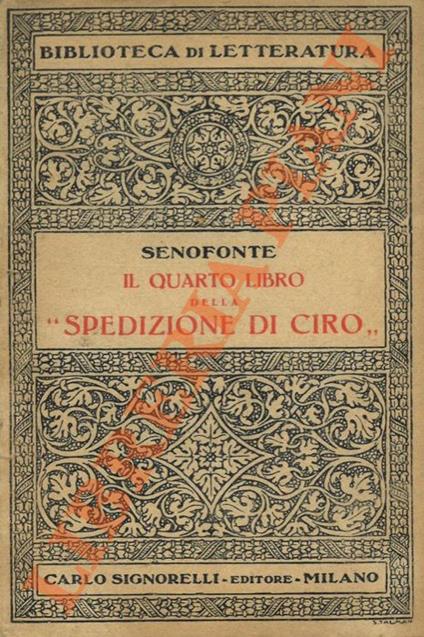 Il quarto libro della “Spedizione di Ciro” - Senofonte - copertina