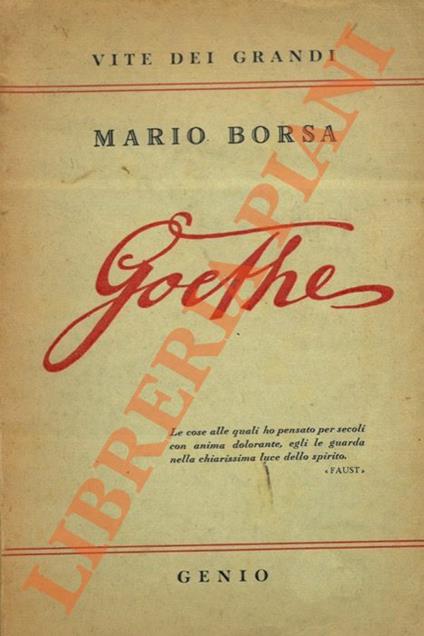 Goethe - Marco Borsa - copertina