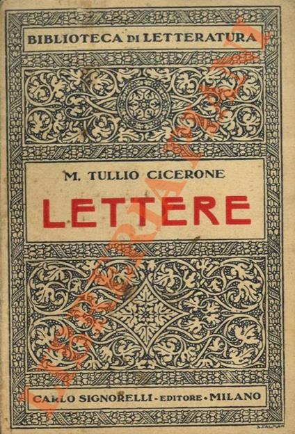 Lettere - M. Tullio Cicerone - copertina