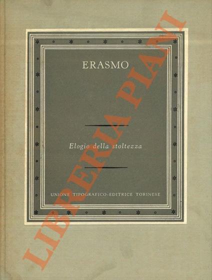 Elogio della stoltezza - Erasmo da Rotterdam - copertina
