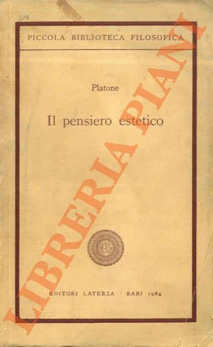 Il pensiero estetico - Platone - copertina