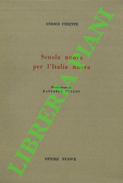 Scuola nuova per l'Italia nuova - copertina