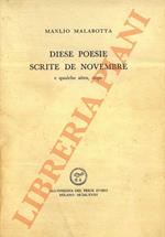 Diese poesie scrite de novembre e qualche altra, dopo