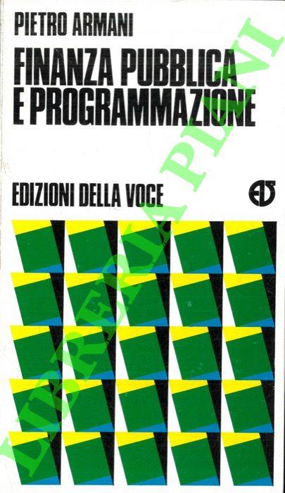 Finanza pubblica e programmazione - Pietro Armani - copertina