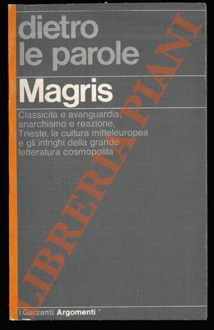 Dietro le parole - Claudio Magris - copertina