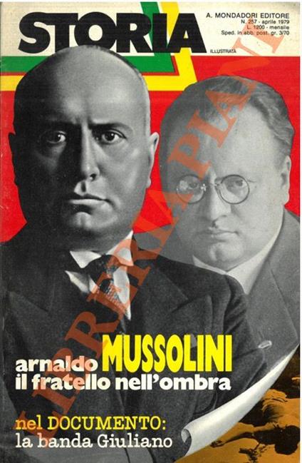 Arnaldo Mussolini, il fratello nell'ombra - copertina