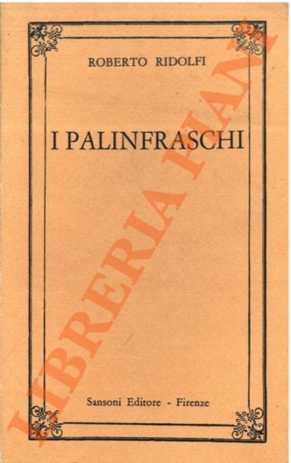 I palinfraschi - Roberto Ridolfi - copertina