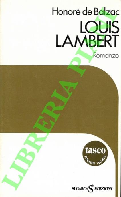Louis Lambert - Honoré de Balzac - copertina