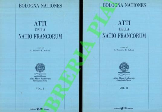 Atti della Natio Francorum (5-7 ottobre 1989) - copertina