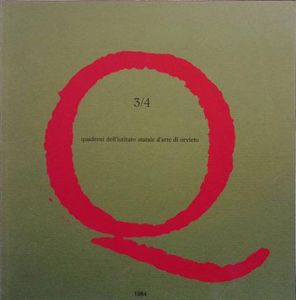Quaderni dell'Istituto Statale d'Arte di Orvieto. N.3-4 giugno-dicembre 1984 - copertina