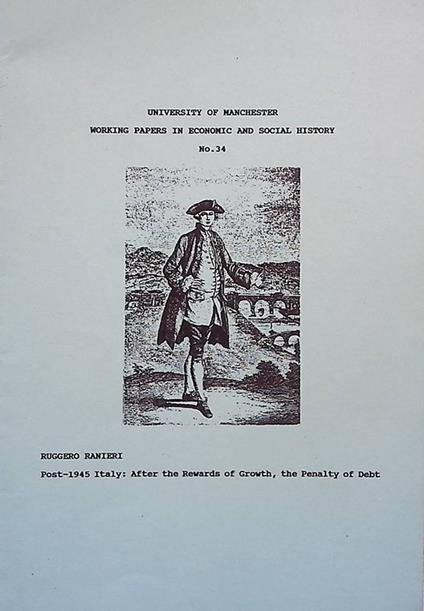 Post-1975 Italy. After the rewards of growth, the penalty of debt - Ruggero Ranieri - copertina