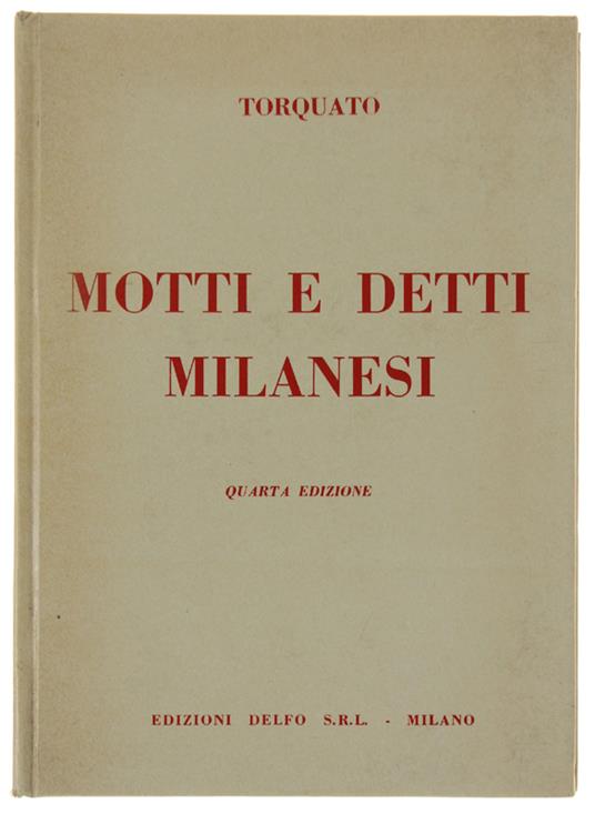 Motti E Detti Milanesi - copertina