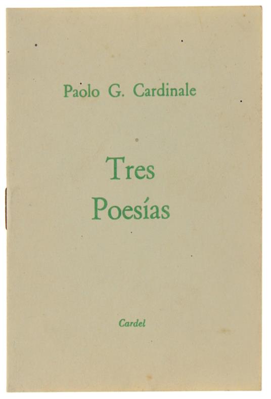 Tres Poesias - copertina