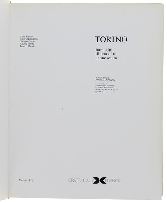 TORINO. Immagini di una città sconosciuta - copertina