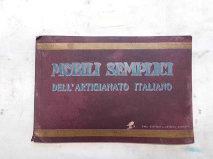 Mobili semplici dell'artigianato italiano - copertina
