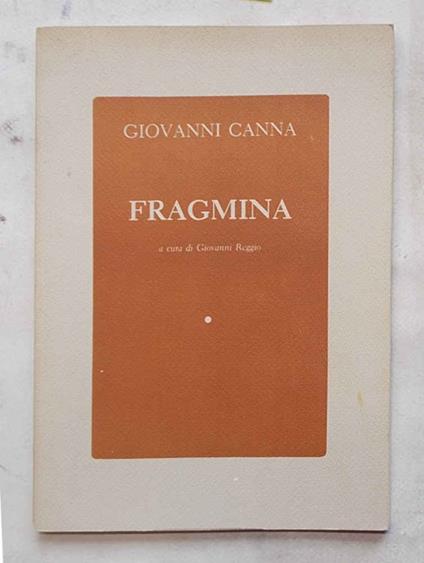 Fragmina - Giovanni Cannata - copertina