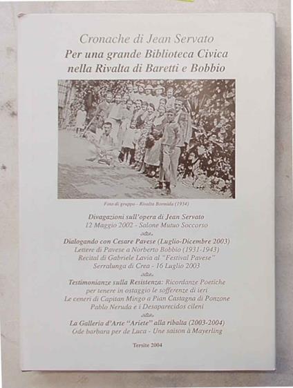 Cronache di Jean Servato. Per una grande Biblioteca Civica nella Rivalta di Baretti e Bobbio. - copertina
