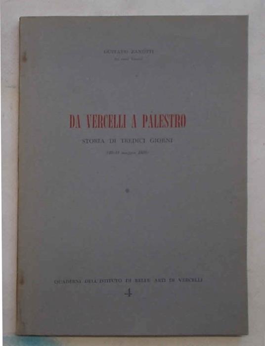 Da Vercelli a Palestro. Storia di tredici giorni (19/31 maggio 1859) - copertina