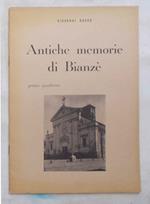 Antiche memorie di Bianzè. Primo quaderno