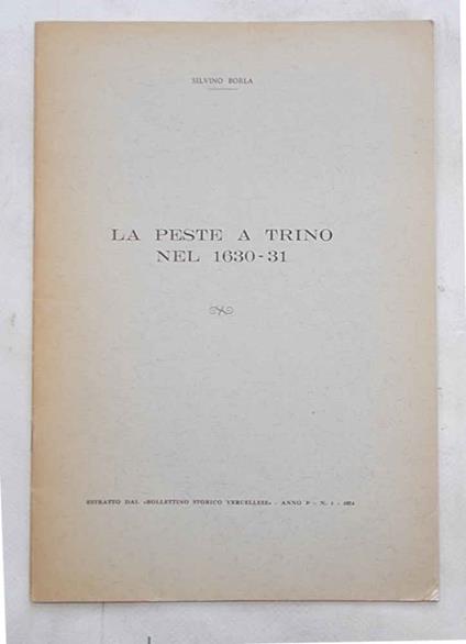 La peste a Trino nel 1630-31 - copertina