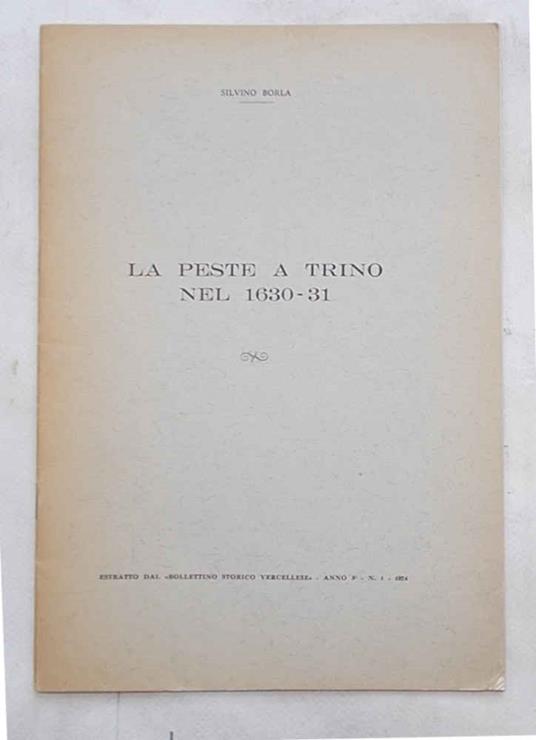 La peste a Trino nel 1630-31 - copertina