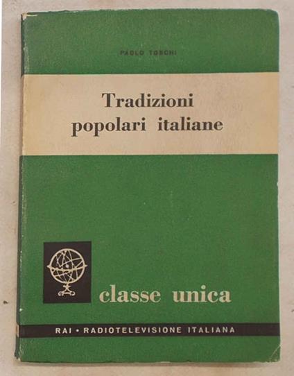 Tradizioni popolari italiane - Paolo Toschi - copertina