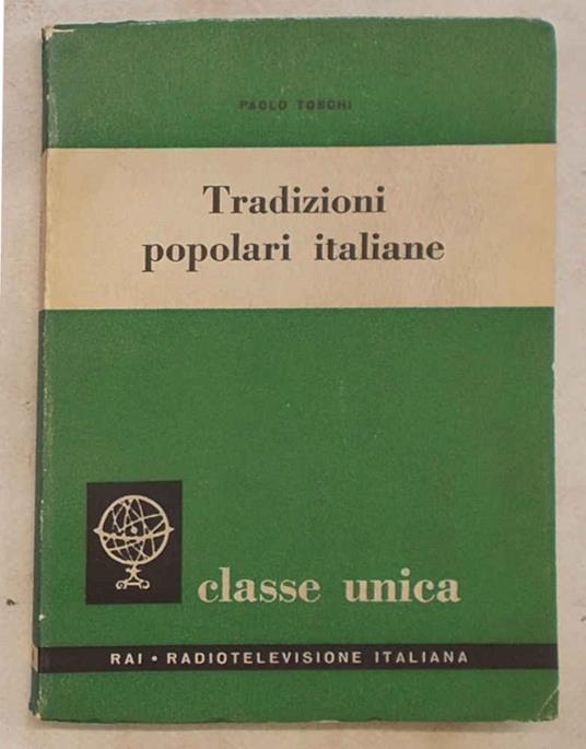 Tradizioni popolari italiane - Paolo Toschi - copertina