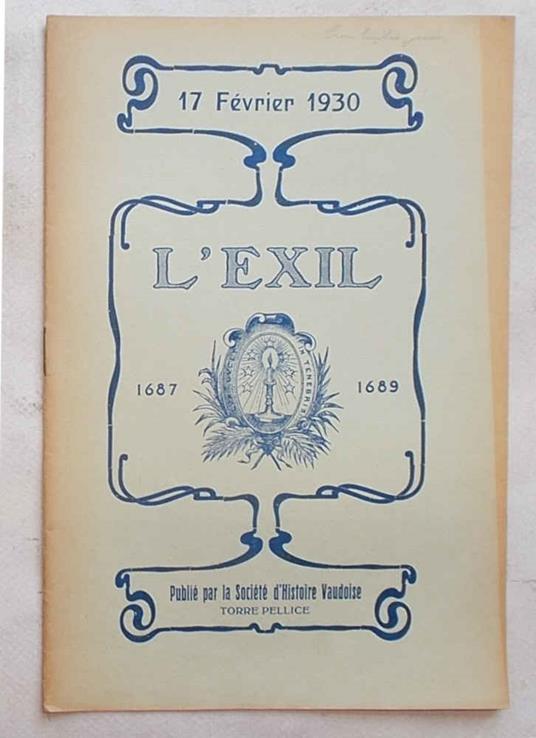 L' Exil. 1687 - 1689 - copertina