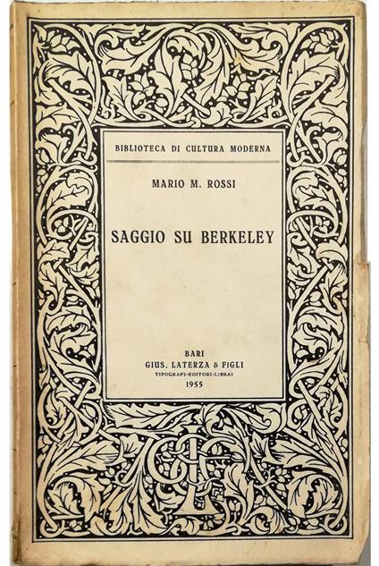 Saggio su Berkeley - Mario M. Rossi - copertina