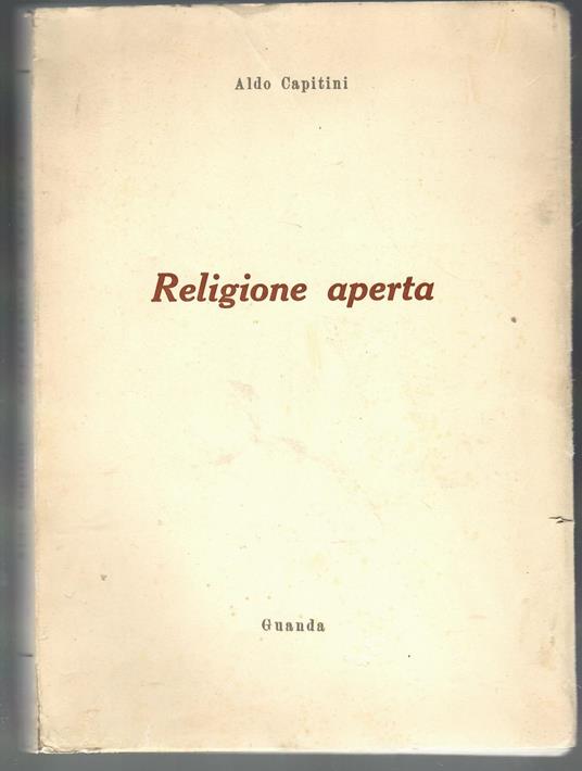 Religione Aperta - Aldo Capitini - copertina