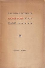 L' ultima lettera di Giosuè Borsi a sua madre