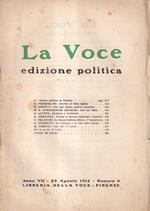 La Voce. Edizione politica - anno VII, n. 8, 22 agosto 1915