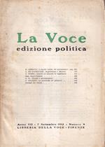 La Voce. Edizione politica - anno VII, n. 9, 7 settembre 1915
