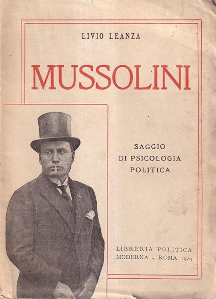 Mussolini. Saggio di psicologia politica - copertina