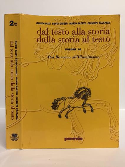 Dal testo alla storia della storia al testo. Dar Barocco all'Illuminismo. 2/2 - copertina