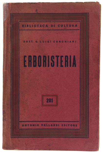 Erboristeria - G. Luigi Cerchiari - copertina