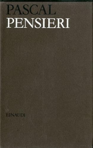 Pensieri - Blaise Pascal - copertina
