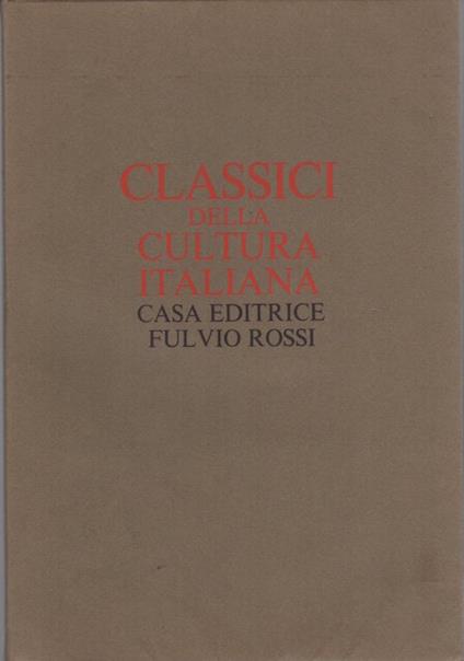 Classici della cultura italiana - Mario Dal Pra - copertina