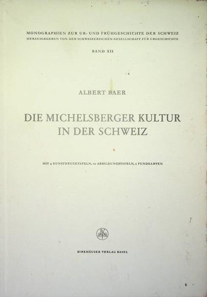 Die Michelsberger Kultur in der Schweiz - copertina