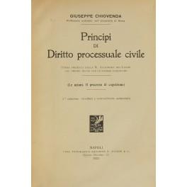 Principi di diritto processuale civile. (Le azioni. Il processo di cognizione) - copertina