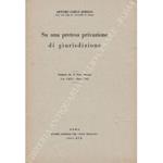 Su una pretesa privazione di giurisdizione