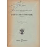 In difesa di Antonio Serra. Giovani: ecco la forte arringa di un giovane!
