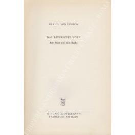 Das Romische volk. Sein Staat und sein Recht - copertina
