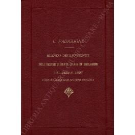 Elenco degli insigniti dell'Ordine di Santa Maria di Betlemme dal 1459 al 1897 (con la cronologia dei gran maestri) - Carlo Padiglione - copertina