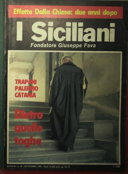I Siciliani - N. 20 Settembre 1984 - copertina