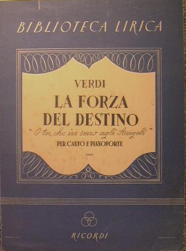La forza del destino - Verdi Giuseppe - copertina